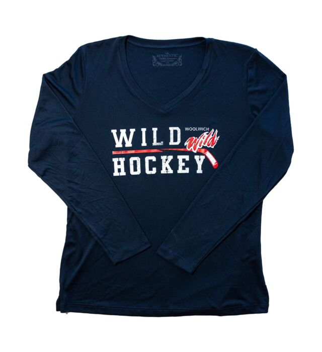 Wild Hockey Long Sleeve V-Neck LADIES Thumbnail